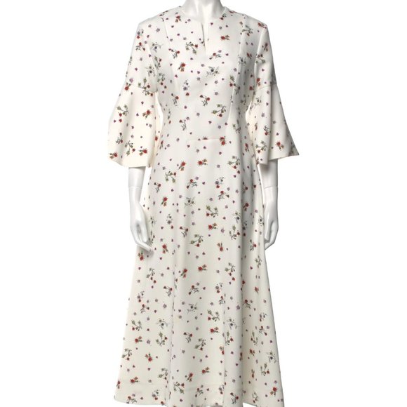 CARVEN Floral Print Long Dress - Picture 1 of 6